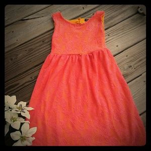 George-Girls pink lace dress